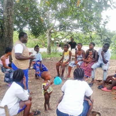 Villagers in attendance of Health and Hygiene training